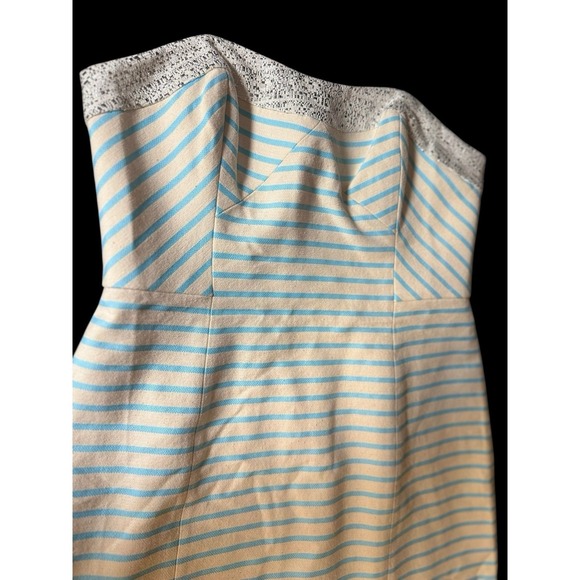 Lilly Pulitzer Strapless Remi Dress 2 Blue Metallic Y2K Sorority‎ Party Cocktail - Picture 6 of 14